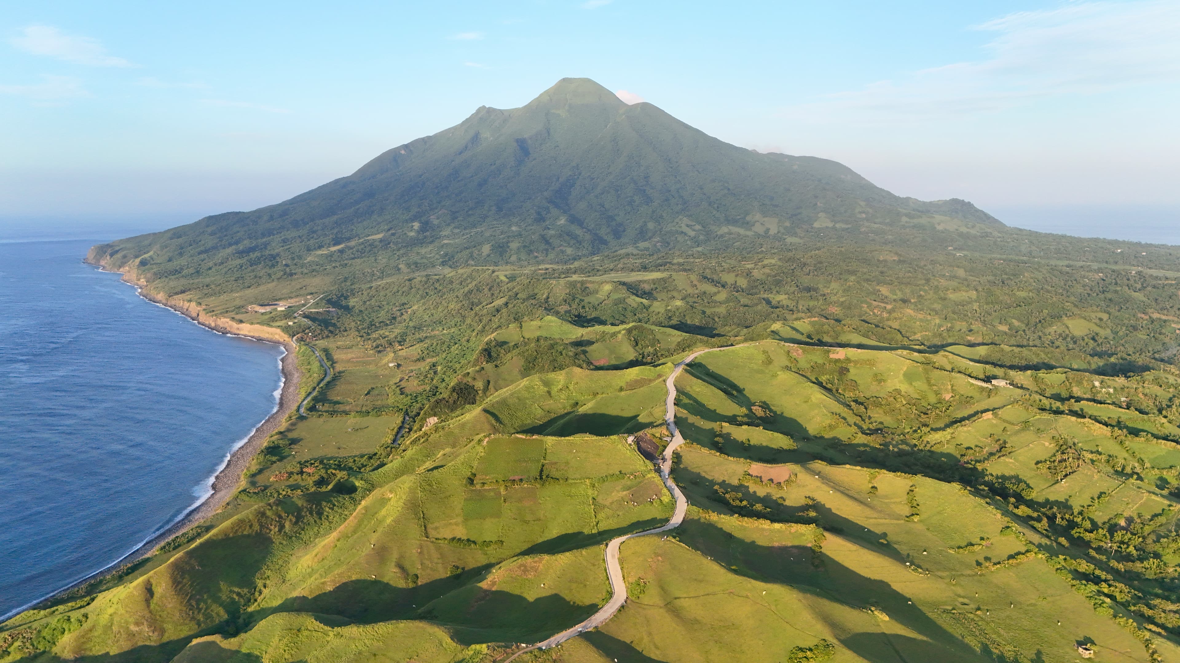 Aerial view of Mt. Iraya in Batanes